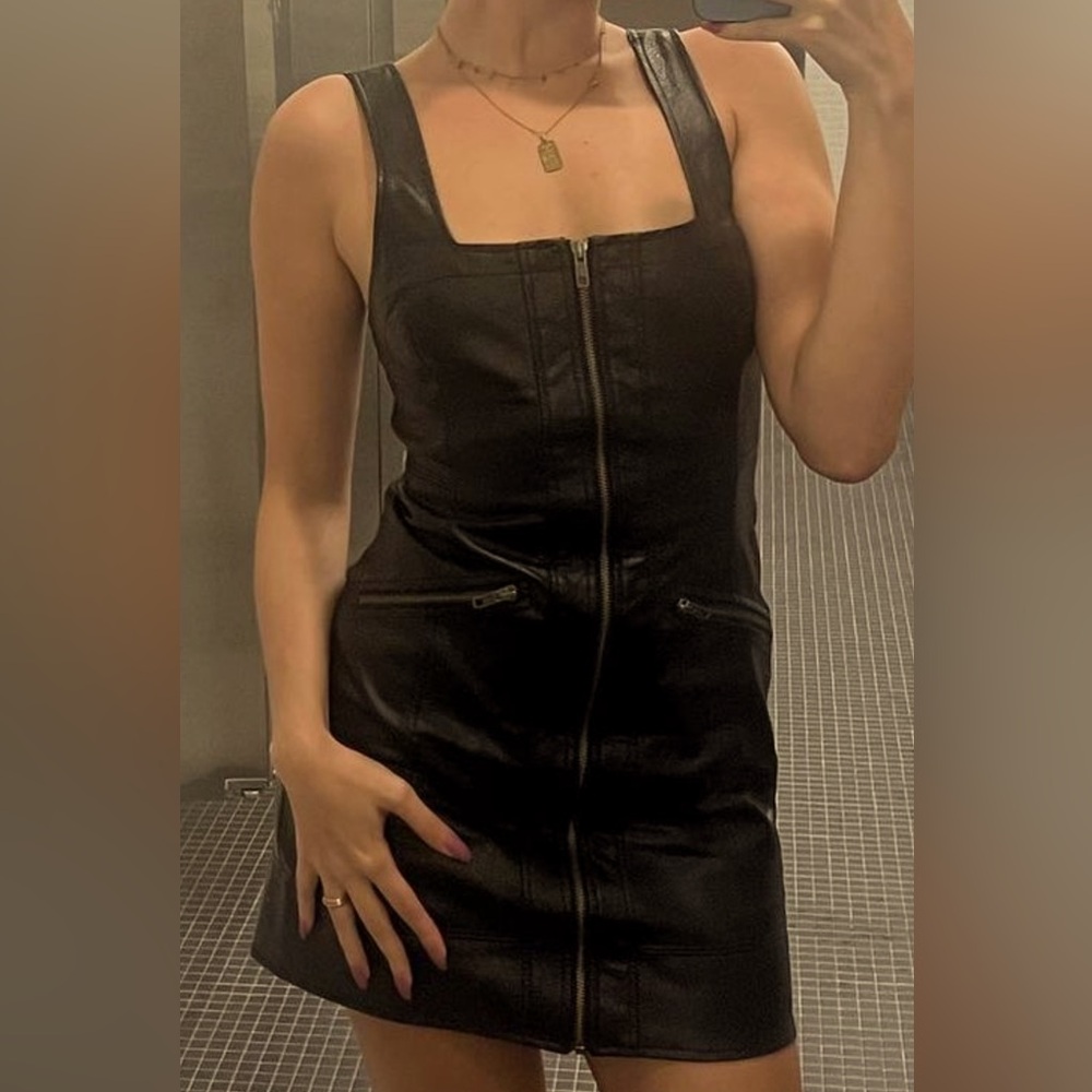 We the free faux leather mini
